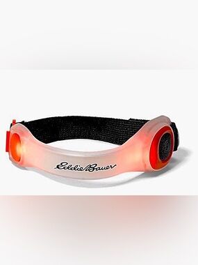 Eddie Bauer Translucent Coral LED Safety Band with Black Strap